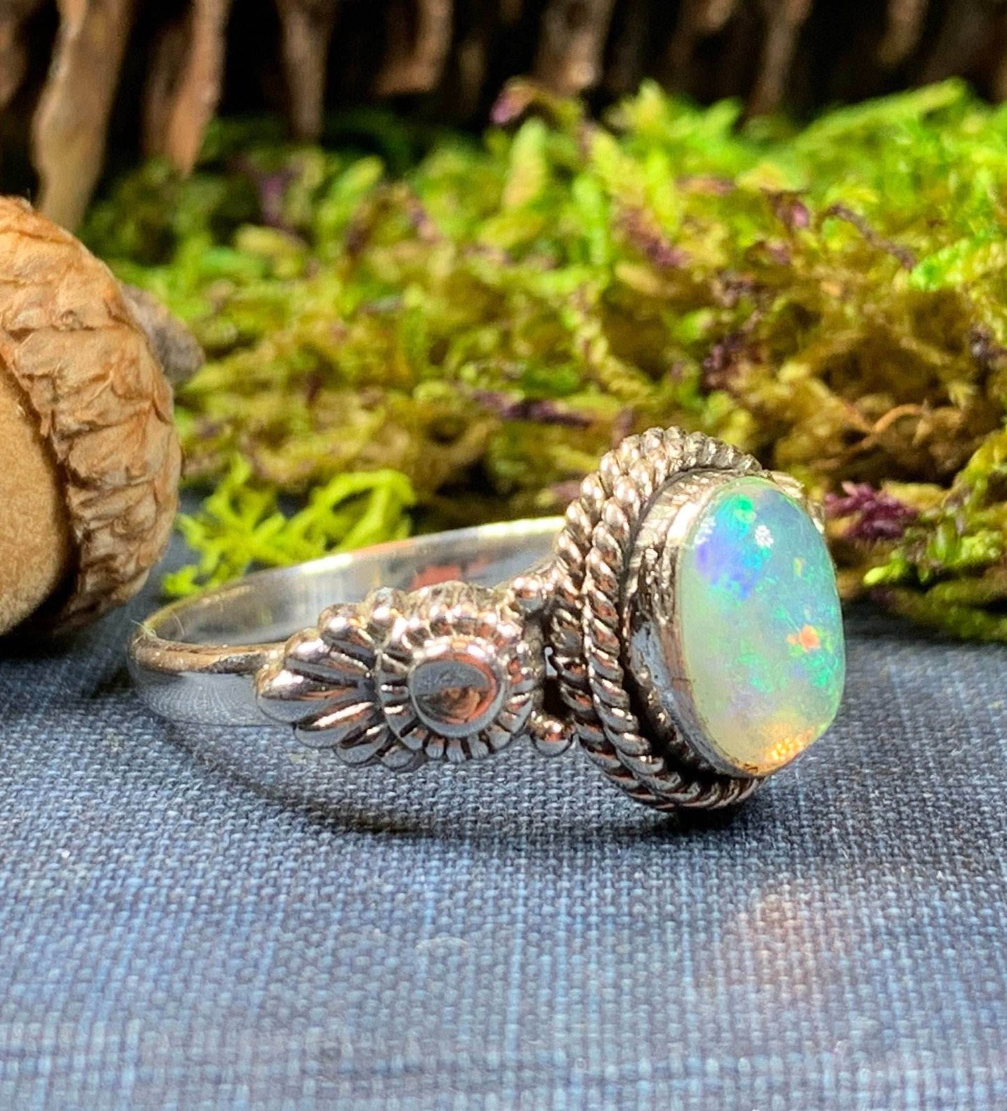 Highland Dawn Ring - 7 / Opal