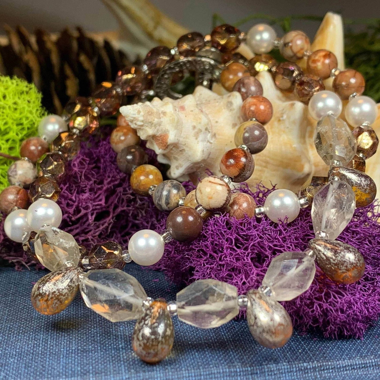 Autumn Whisper Crystal Necklace - 