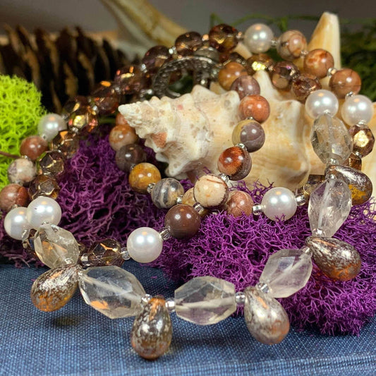 Autumn Whisper Crystal Necklace - 