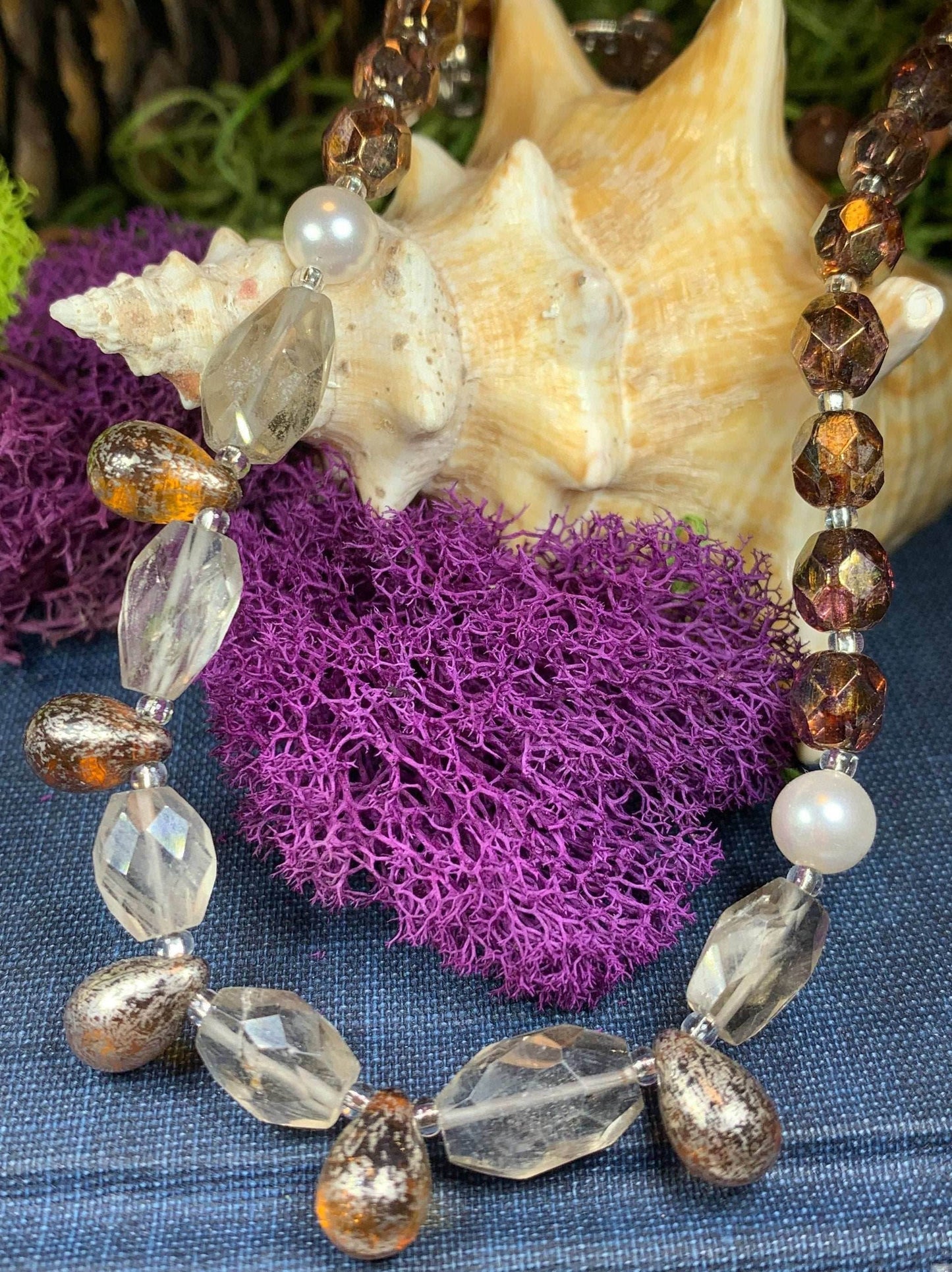 Autumn Whisper Crystal Necklace - 