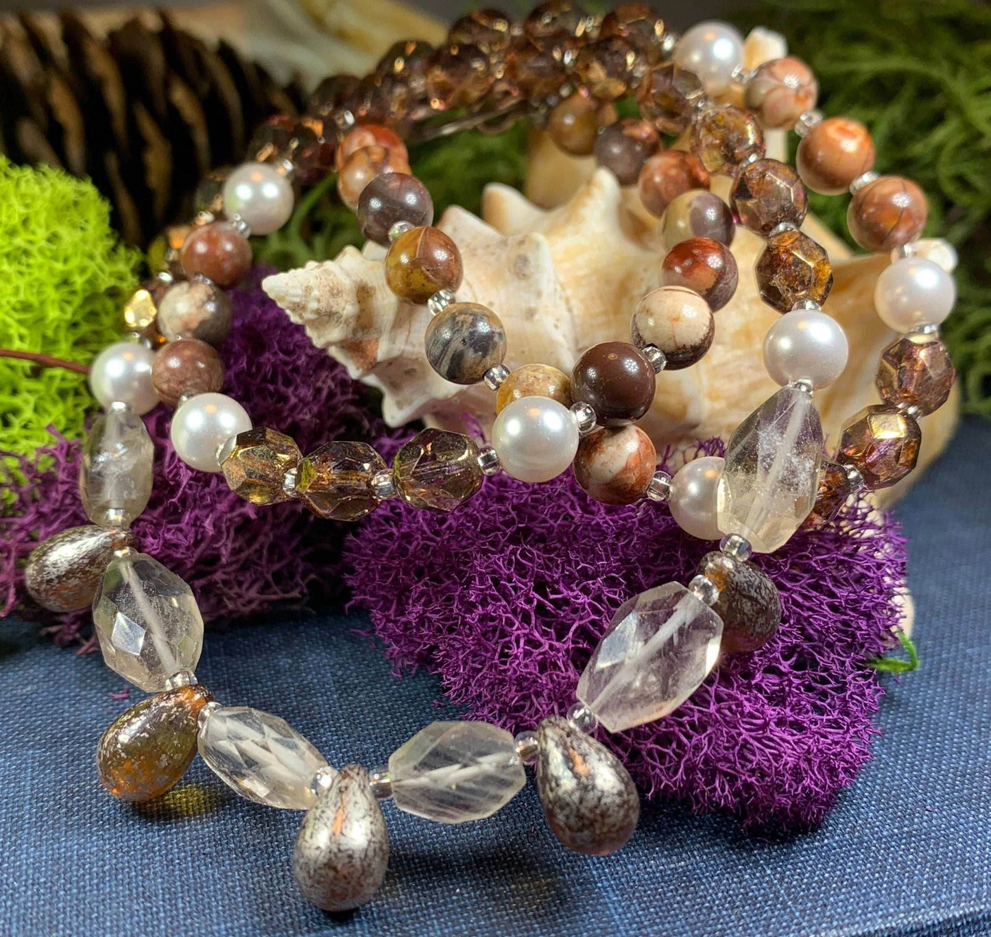 Autumn Whisper Crystal Necklace - 