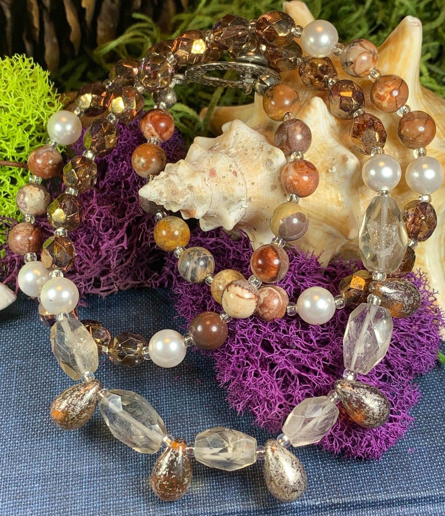 Autumn Whisper Crystal Necklace - 