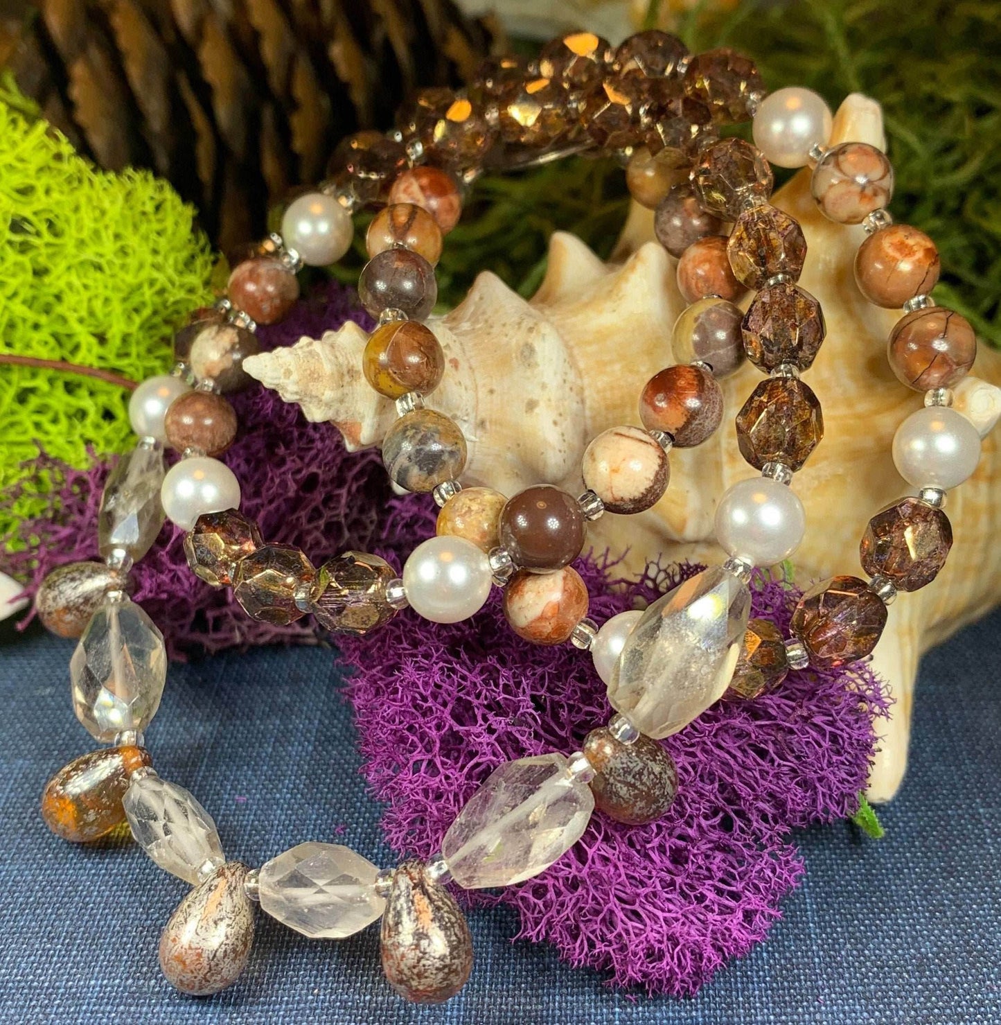 Autumn Whisper Crystal Necklace - 