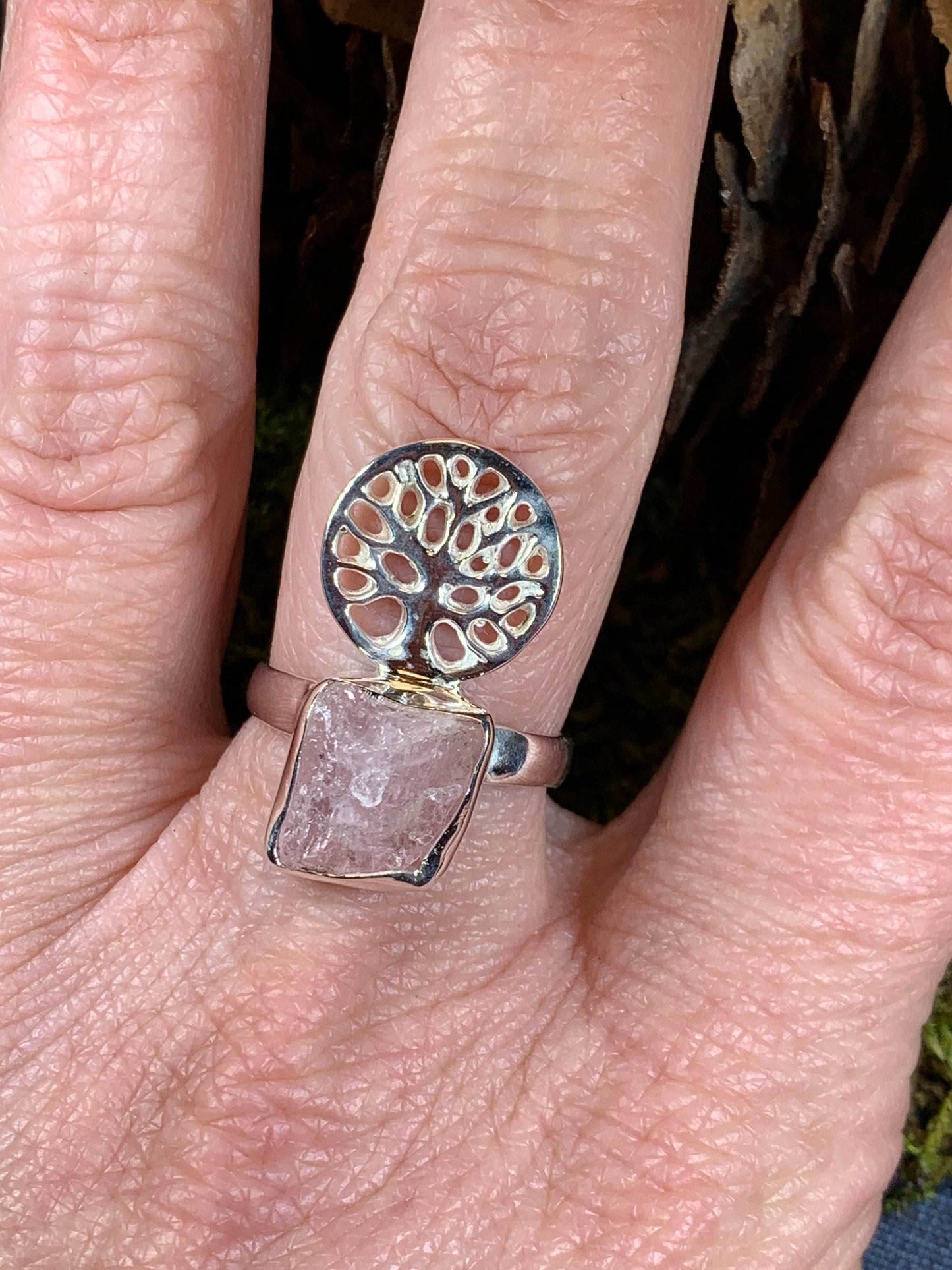 Tree of Life Ring - 7 / Garnet