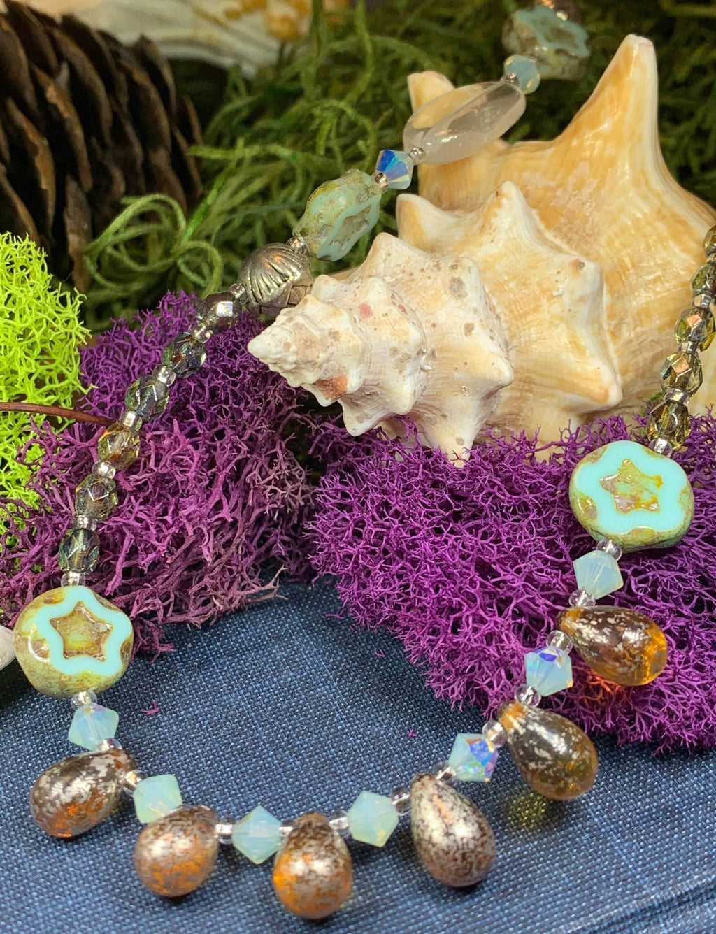 Lotus Dawn Crystal Necklace - 