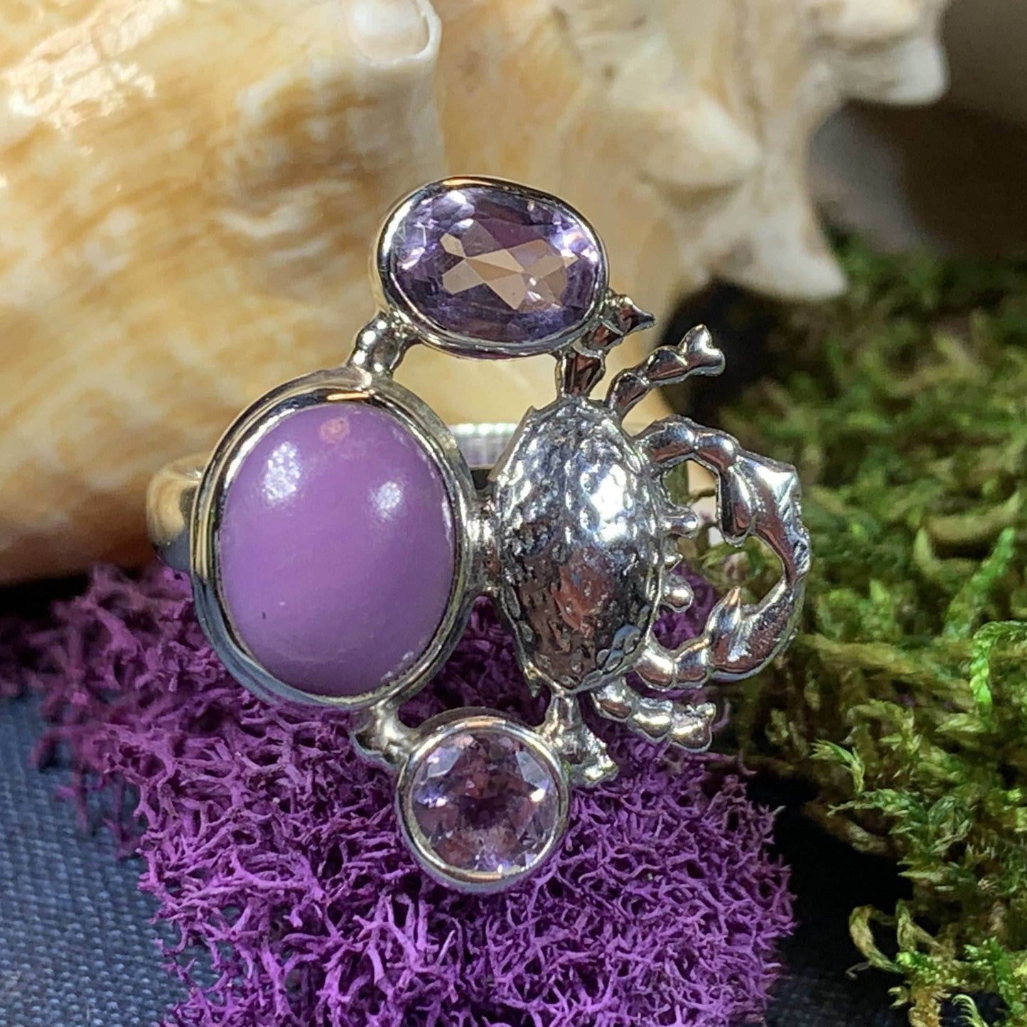 Carine Crab Ring - 8 / Purple