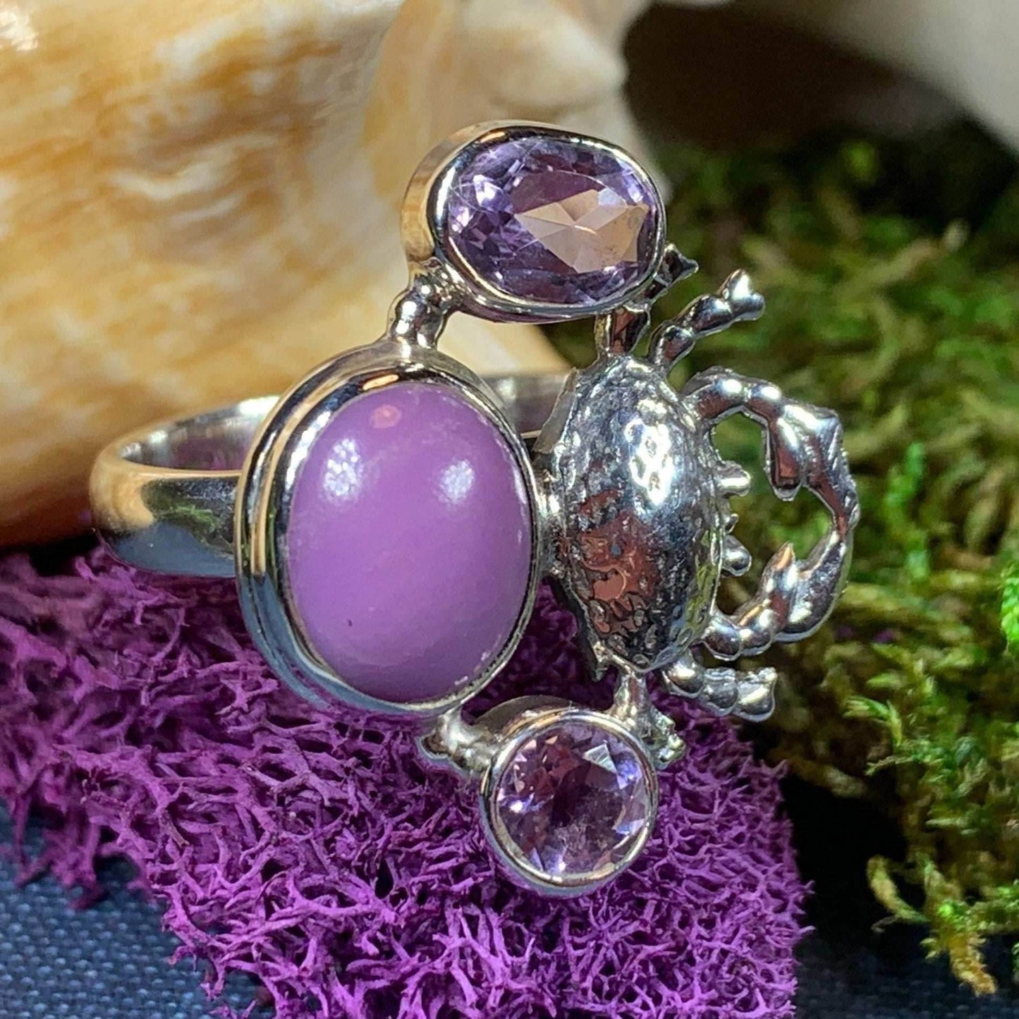 Carine Crab Ring - 8 / Blue