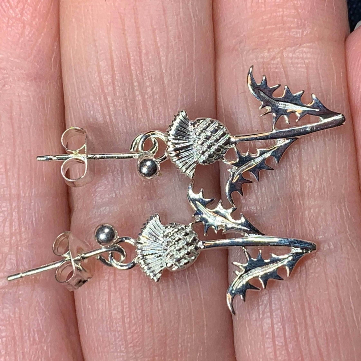 Realistic Thistle Earrings - 