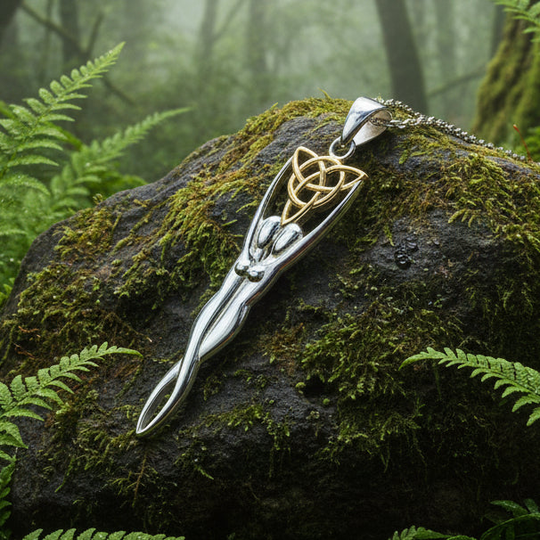 Double Danu Goddess Necklace
