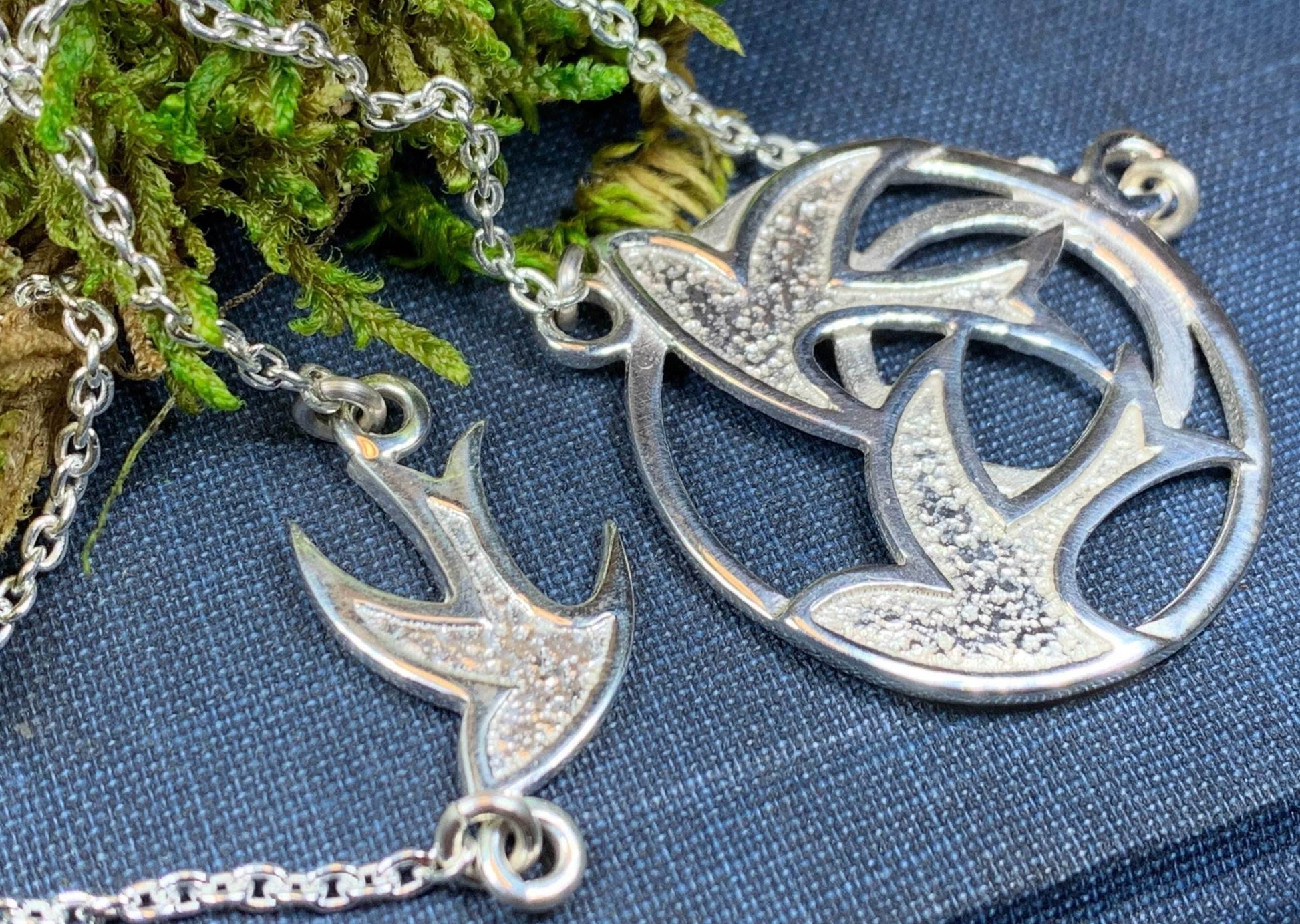 Long Peace Doves Necklace - 