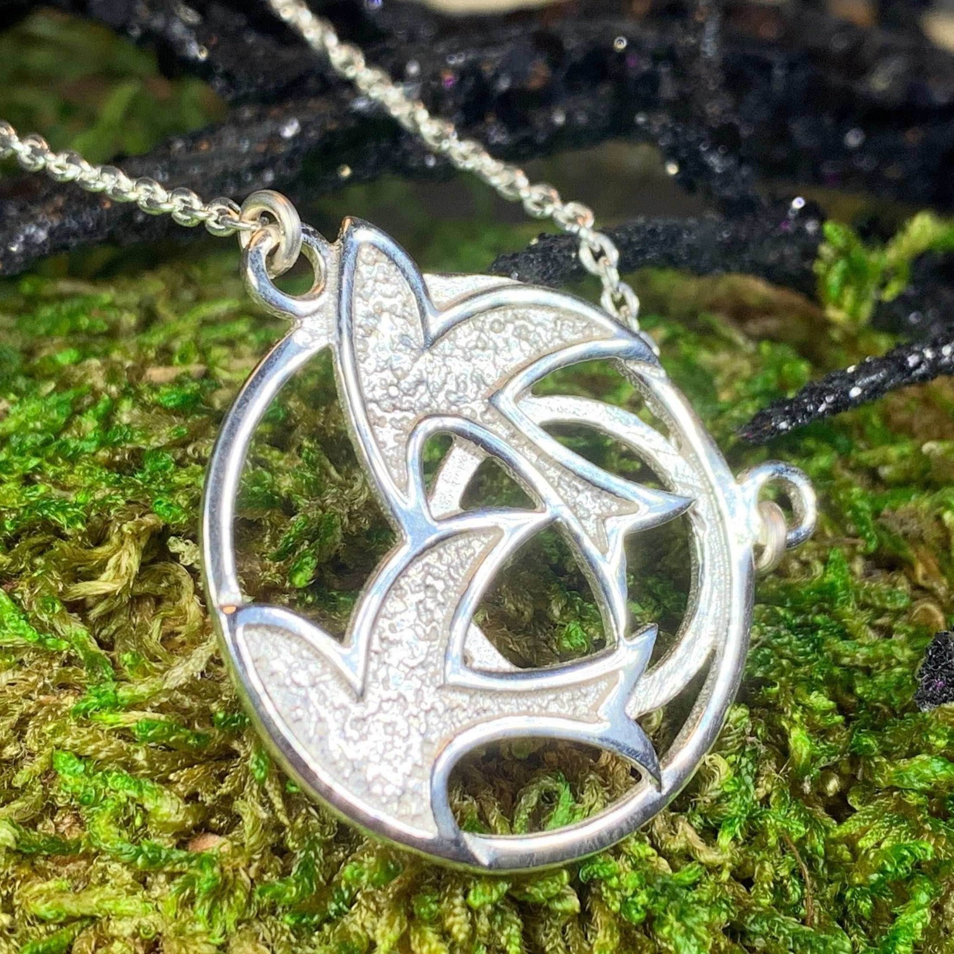 Long Peace Doves Necklace - 