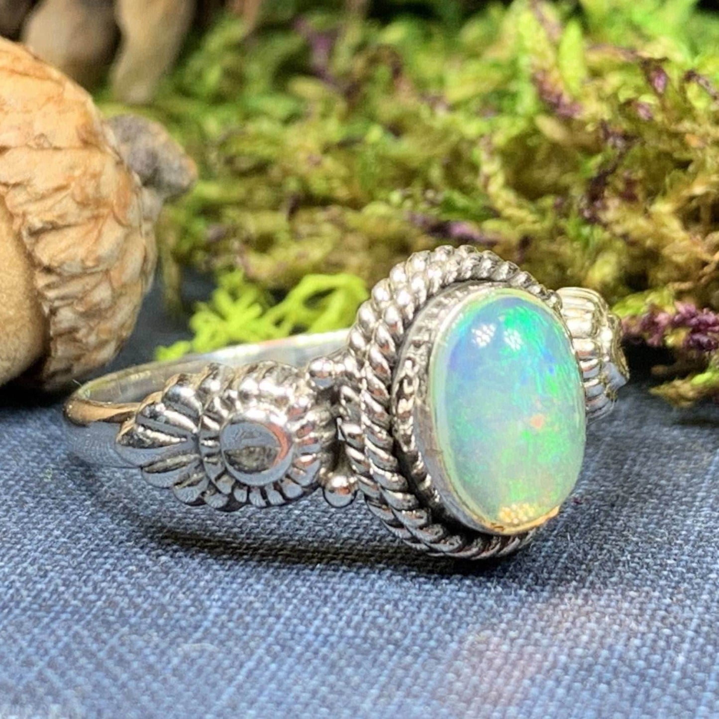 Highland Dawn Ring - 7 / Opal