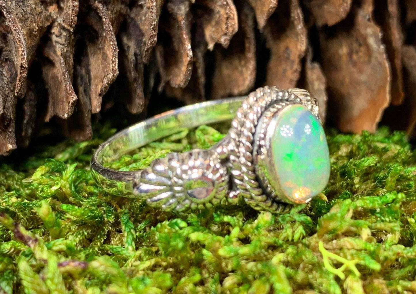 Highland Dawn Ring - 7 / Opal