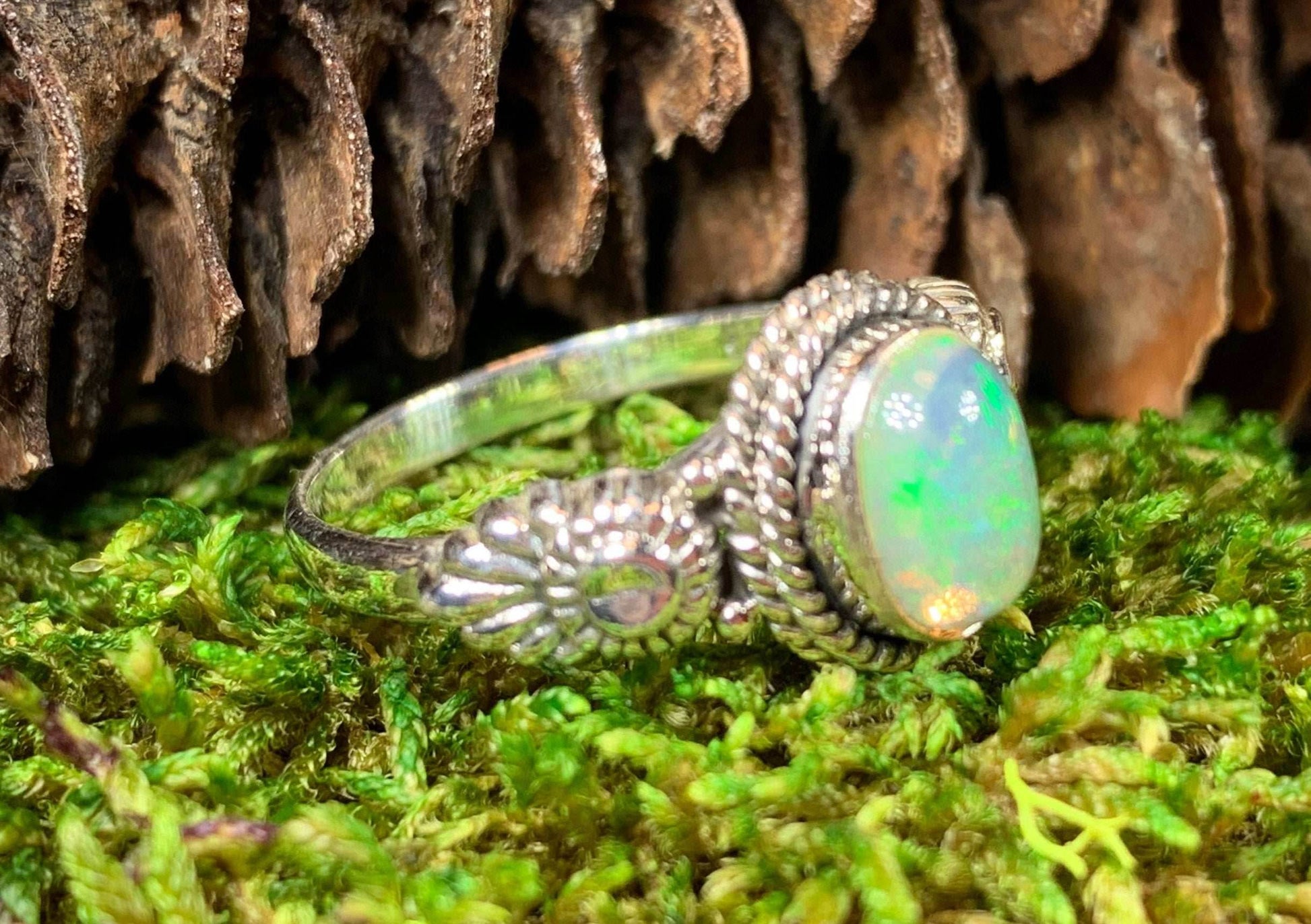 Highland Dawn Ring - 7 / Opal