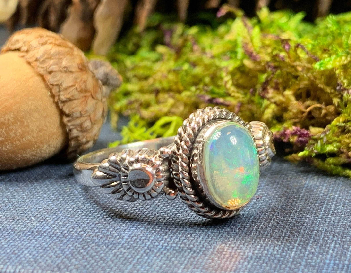 Highland Dawn Ring - 7 / Opal