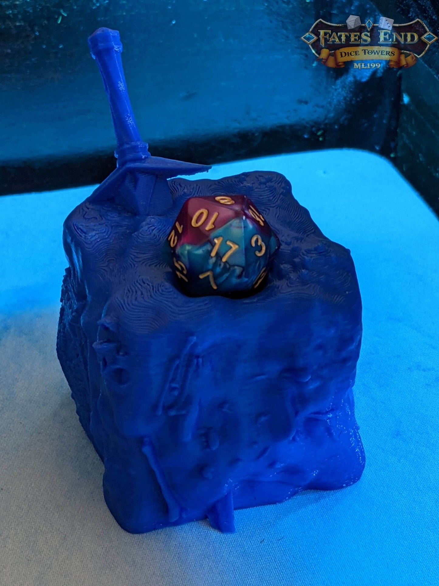 Gelatinous Cube 3D Printed Dice Jail | RPG Dice Vault | D20 Storage Box | Player Gift - Embrace the Curious Confinement! - Black / Yes- Include Random Dice Set