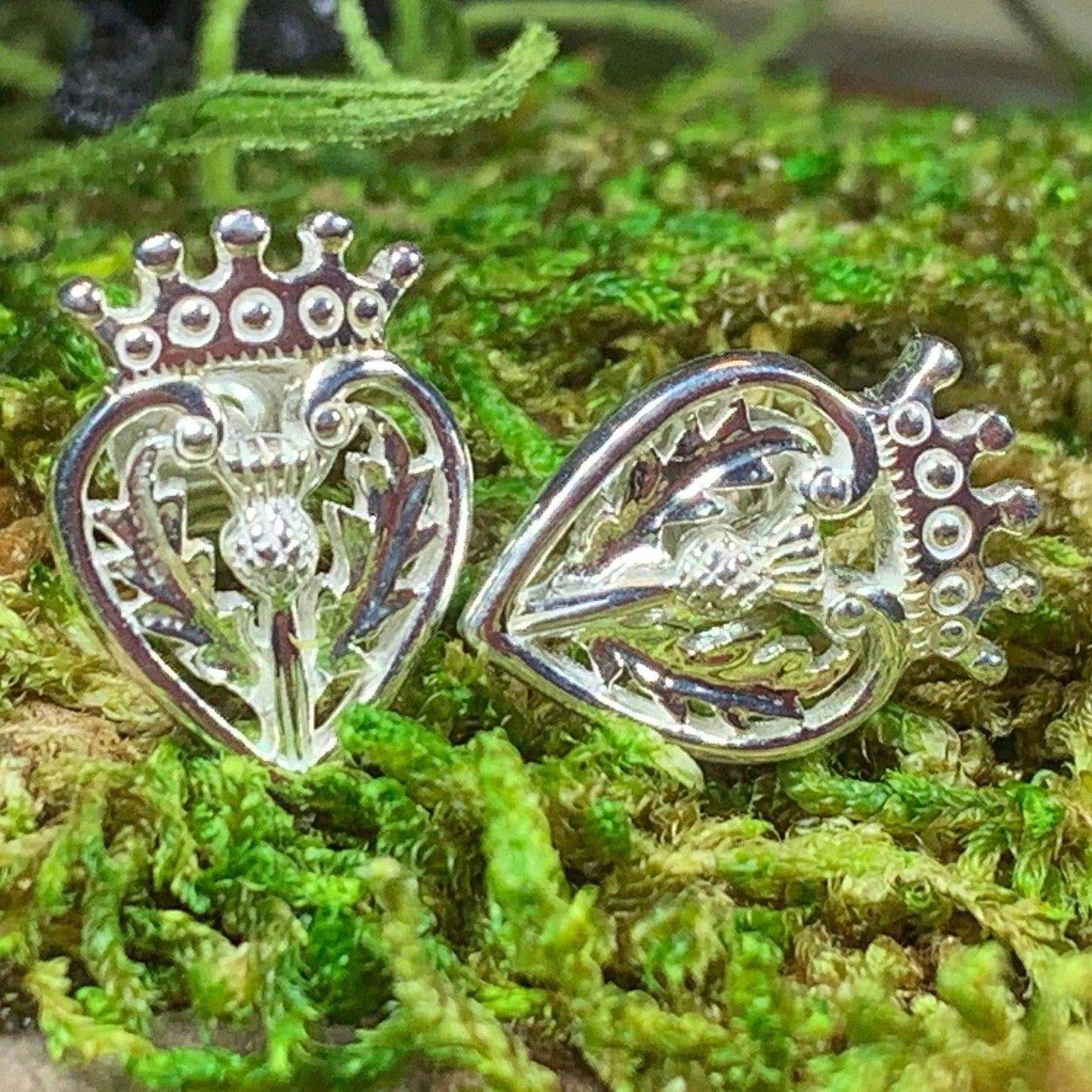 Regal Thistle Luckenbooth Earrings - 