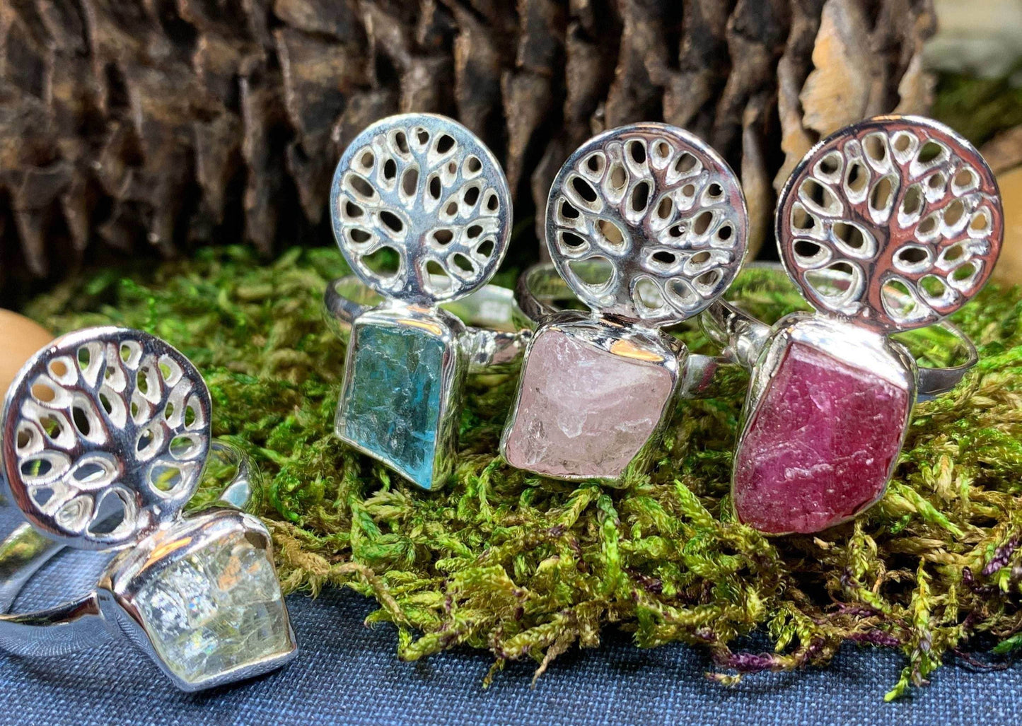 Tree of Life Ring - 7 / Garnet