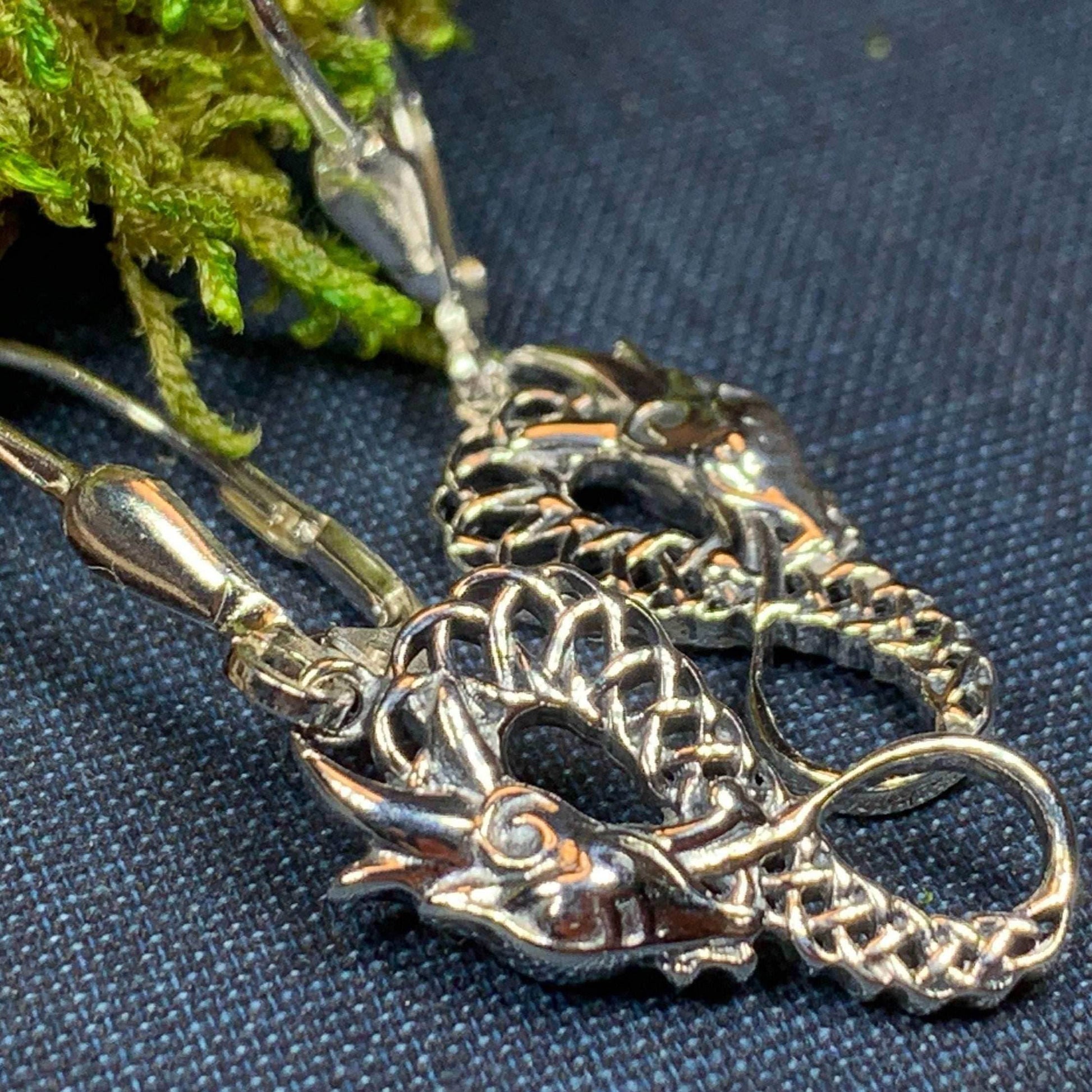 Iorna Celtic Dragon Earrings - 
