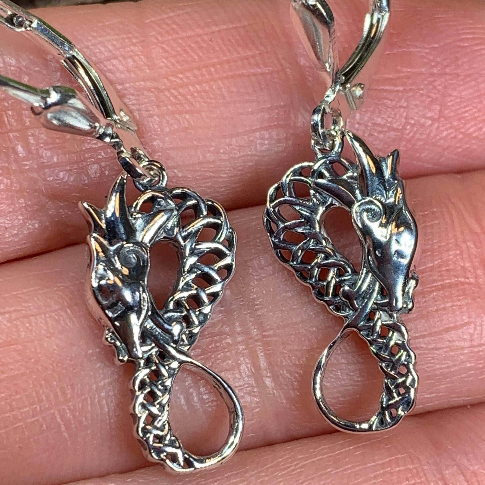 Iorna Celtic Dragon Earrings - 