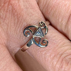 Tara Celtic Spiral Ring - 10 / Blue Topaz