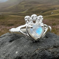 Cherish Moonstone Claddagh Ring