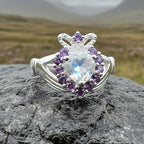 Adore Moonstone Claddagh Ring