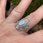 Orenda Celtic Spiral Moonstone Ring