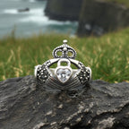 Devotion Marcasite Claddagh Ring