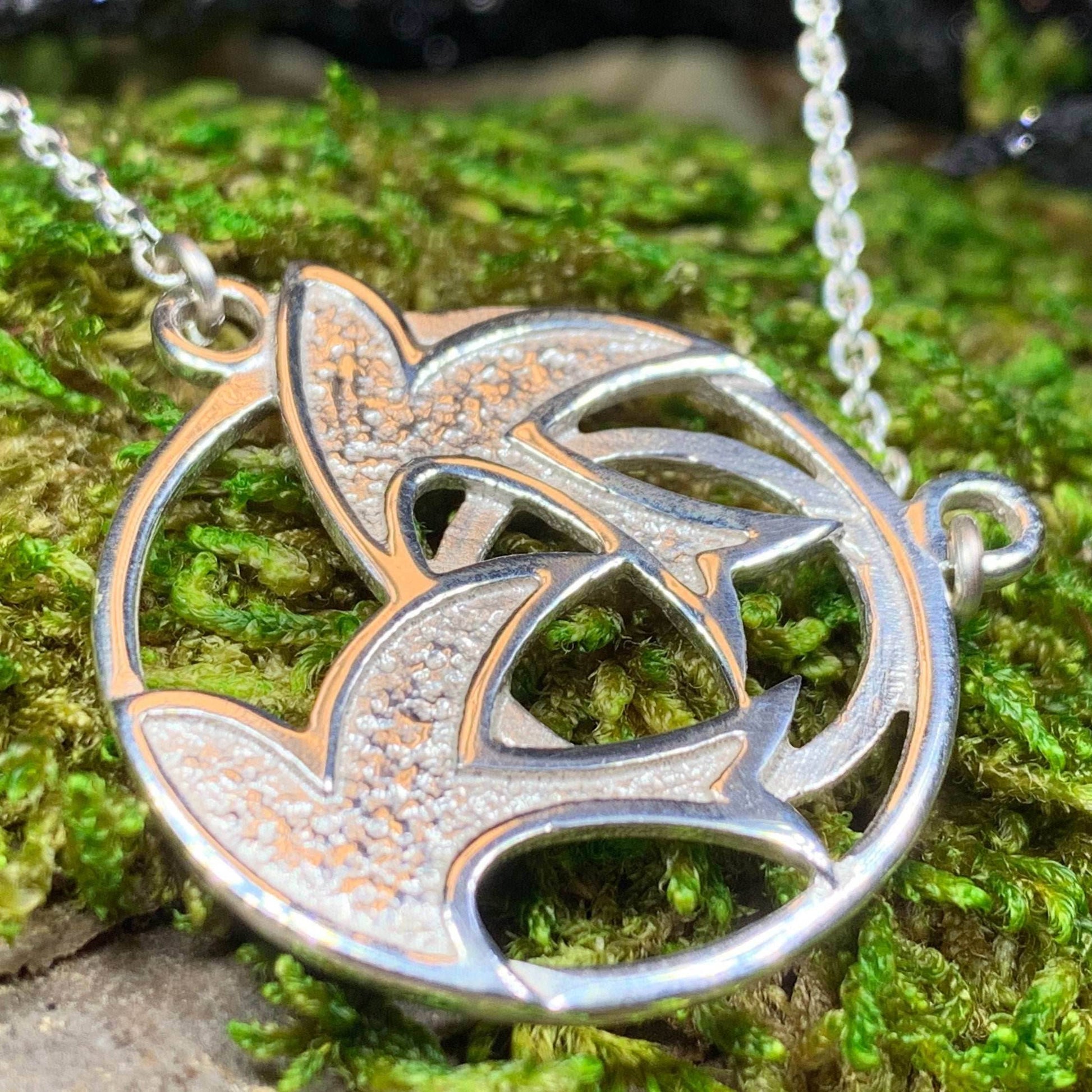 Long Peace Doves Necklace - 