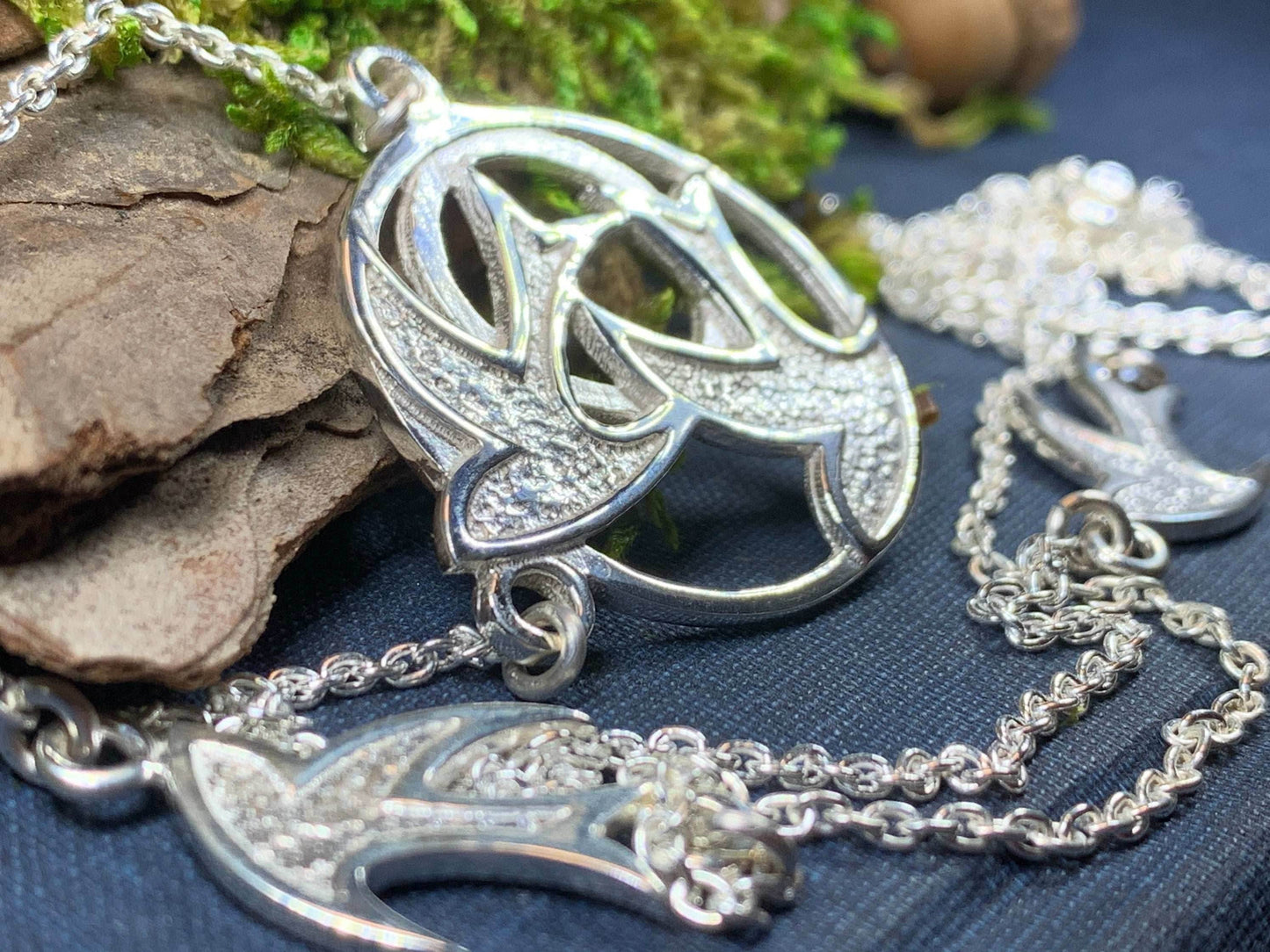 Long Peace Doves Necklace - 