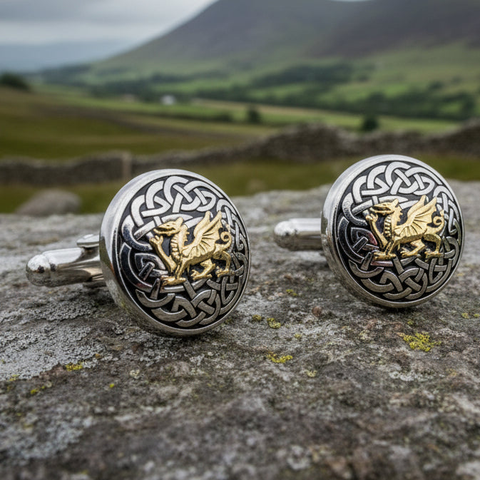 Welsh Dragon Cuff Links