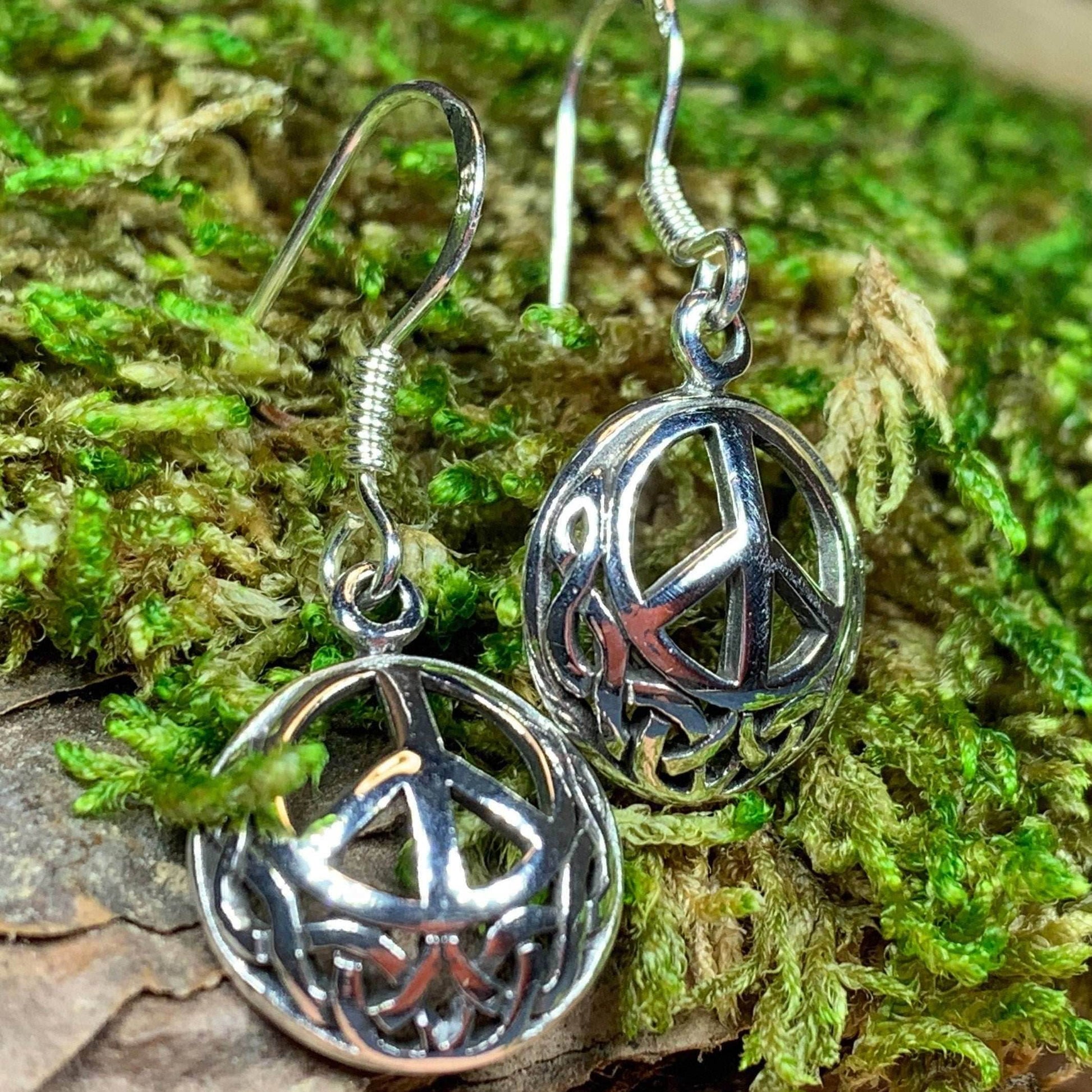 Celtic Peace Sign Earrings - 