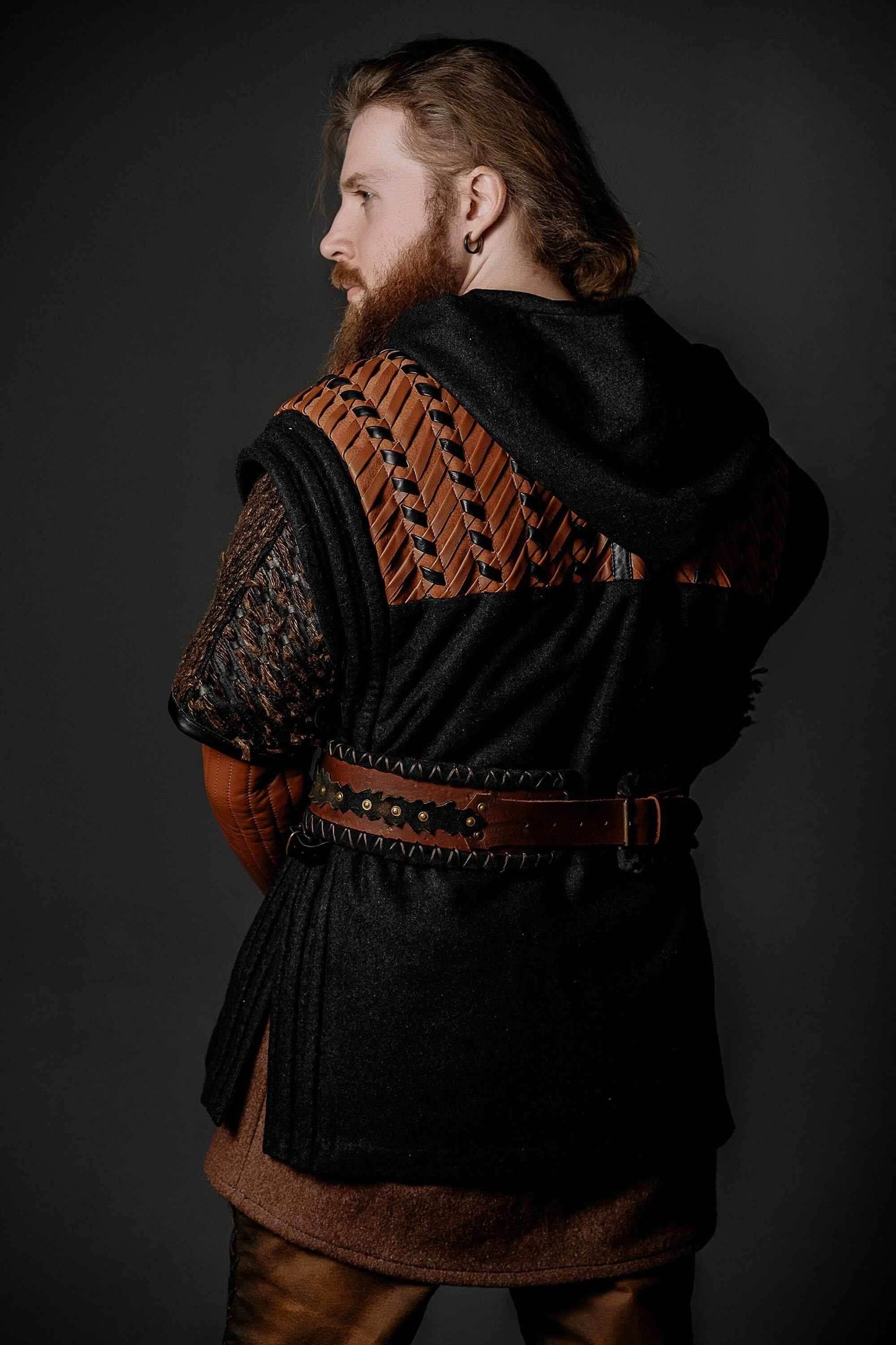 Ubbe leather wide belt - brown (like on foto)