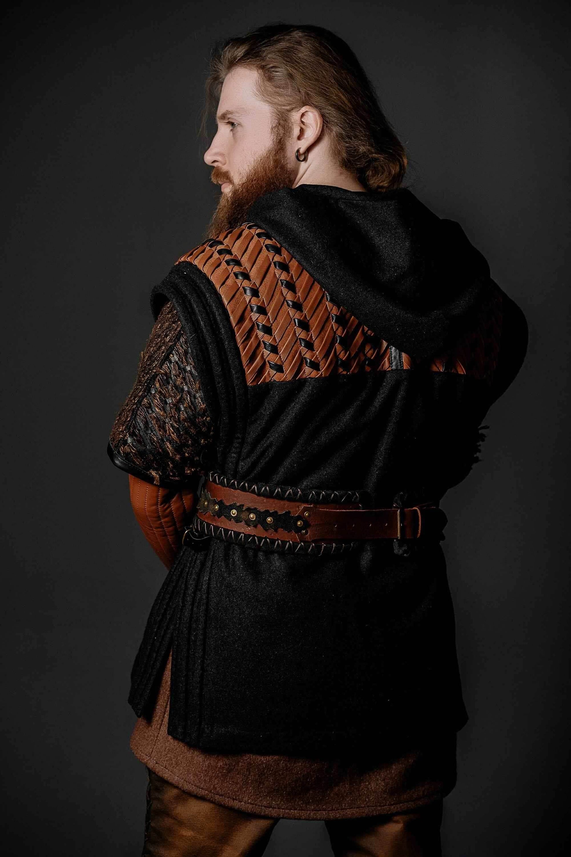 Ubbe leather wide belt - brown (like on foto)