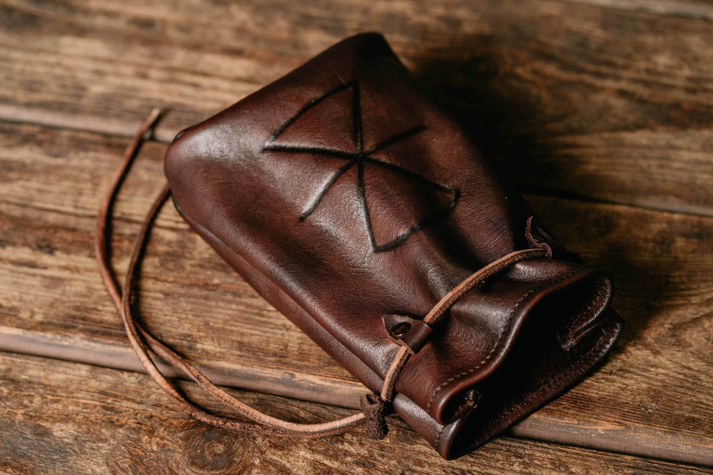 Viking leather belt bag - 