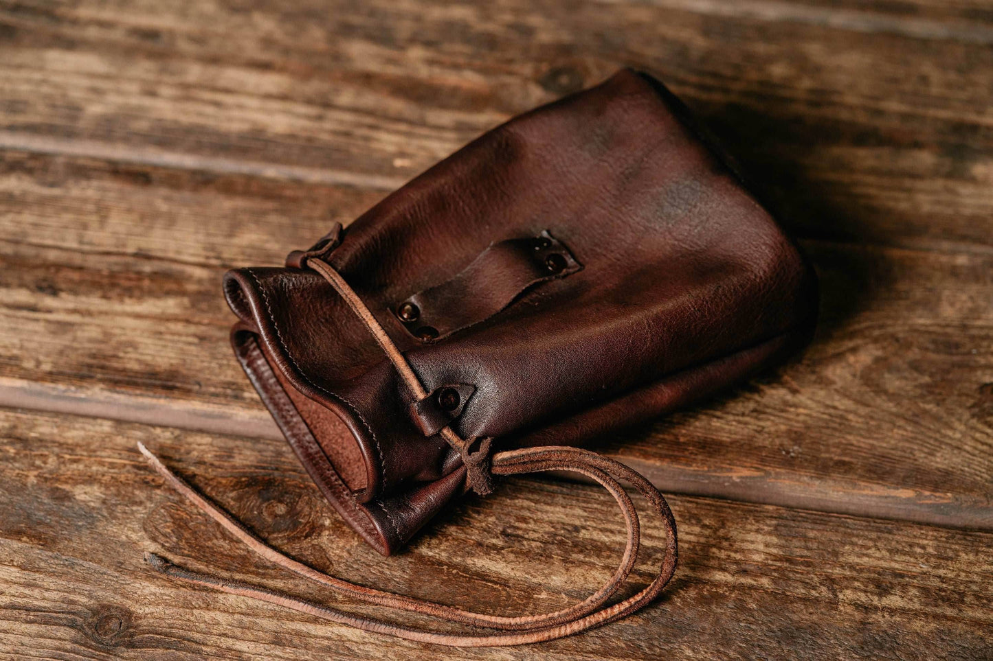 Viking leather belt bag - 