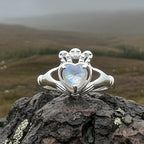 Cherish Moonstone Claddagh Ring
