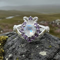 Adore Moonstone Claddagh Ring