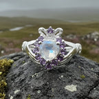 Adore Moonstone Claddagh Ring