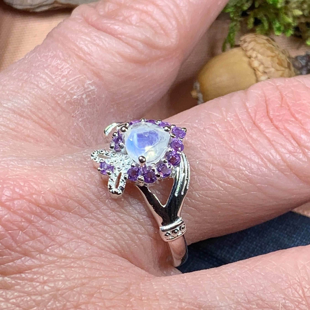 Adore Moonstone Claddagh Ring - 5