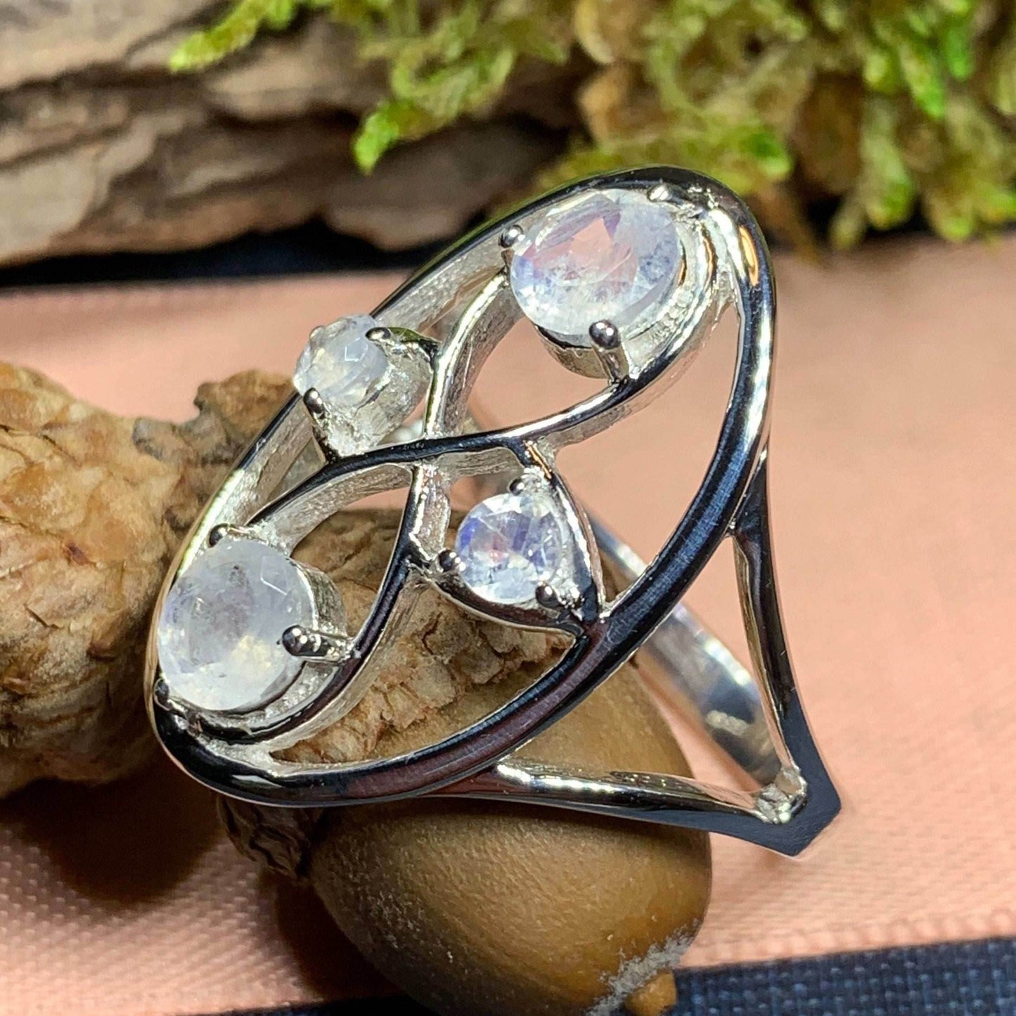 Moonstone Infinity Ring - 5