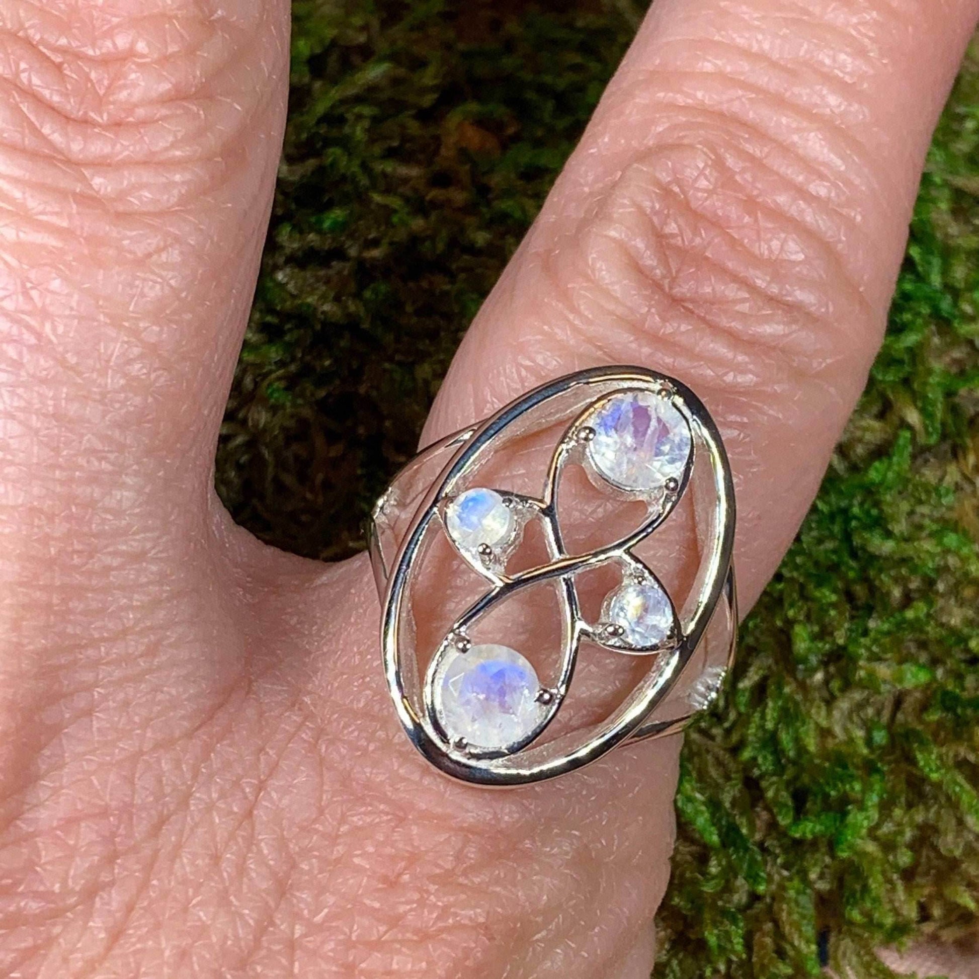 Moonstone Infinity Ring - 5