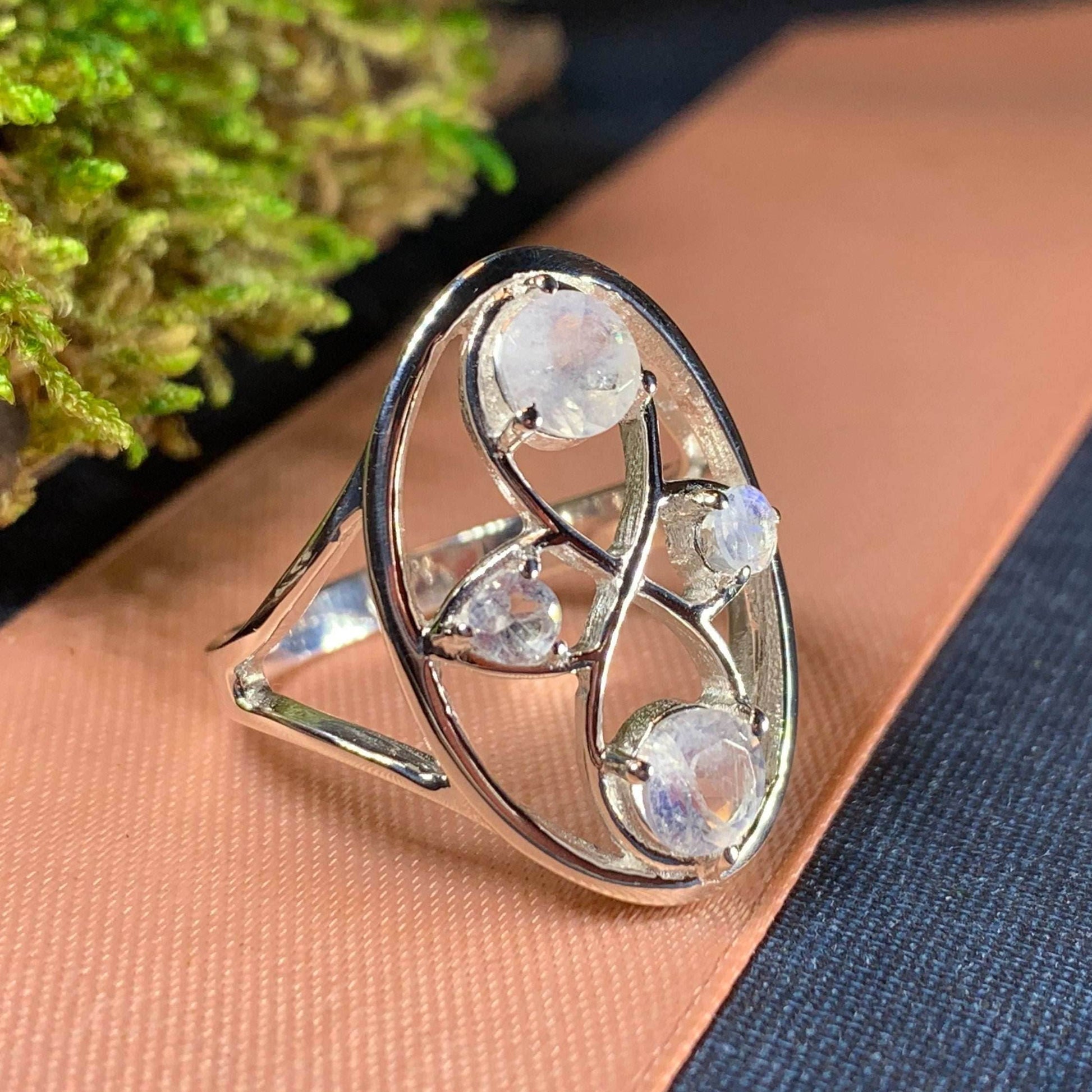 Moonstone Infinity Ring - 5
