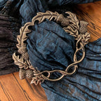 Scottish Thistle Pewter Scarf Ring - 