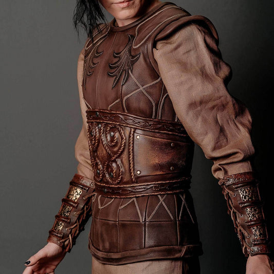 Porunn wide corset belt (Vikings) - S