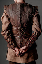 Porunn medieval leather bracers (Vikings) - for one hand