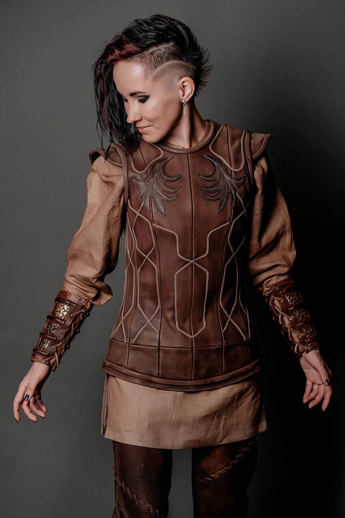 Porunn leather vest (Vikings) - S