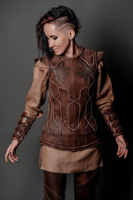 Porunn leather vest (Vikings) - S