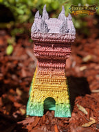 Necromancer 3D Printed Dice Tower- Fate's End Collection - Summon Rolls from the Cryptic Abyss, Commanding the Dark Arts and Undying Spirits! - Black / Yes- Include Random Dice Set
